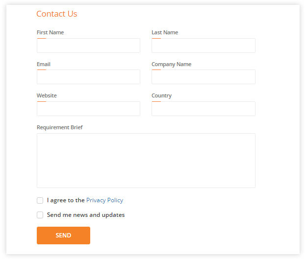 Web forms for lead capture
