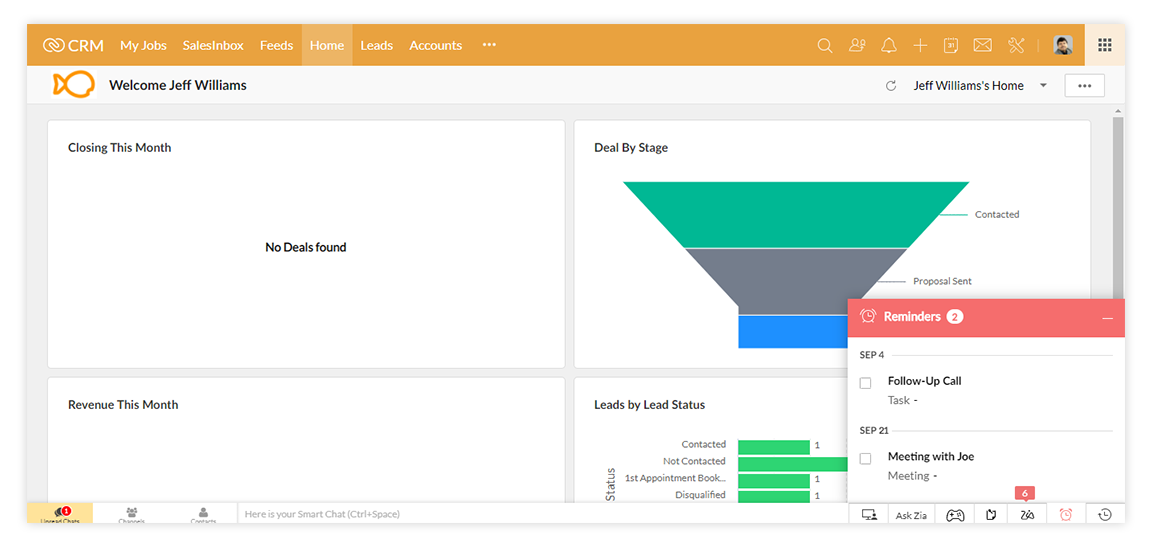 Appointment management system in Zoho CRM