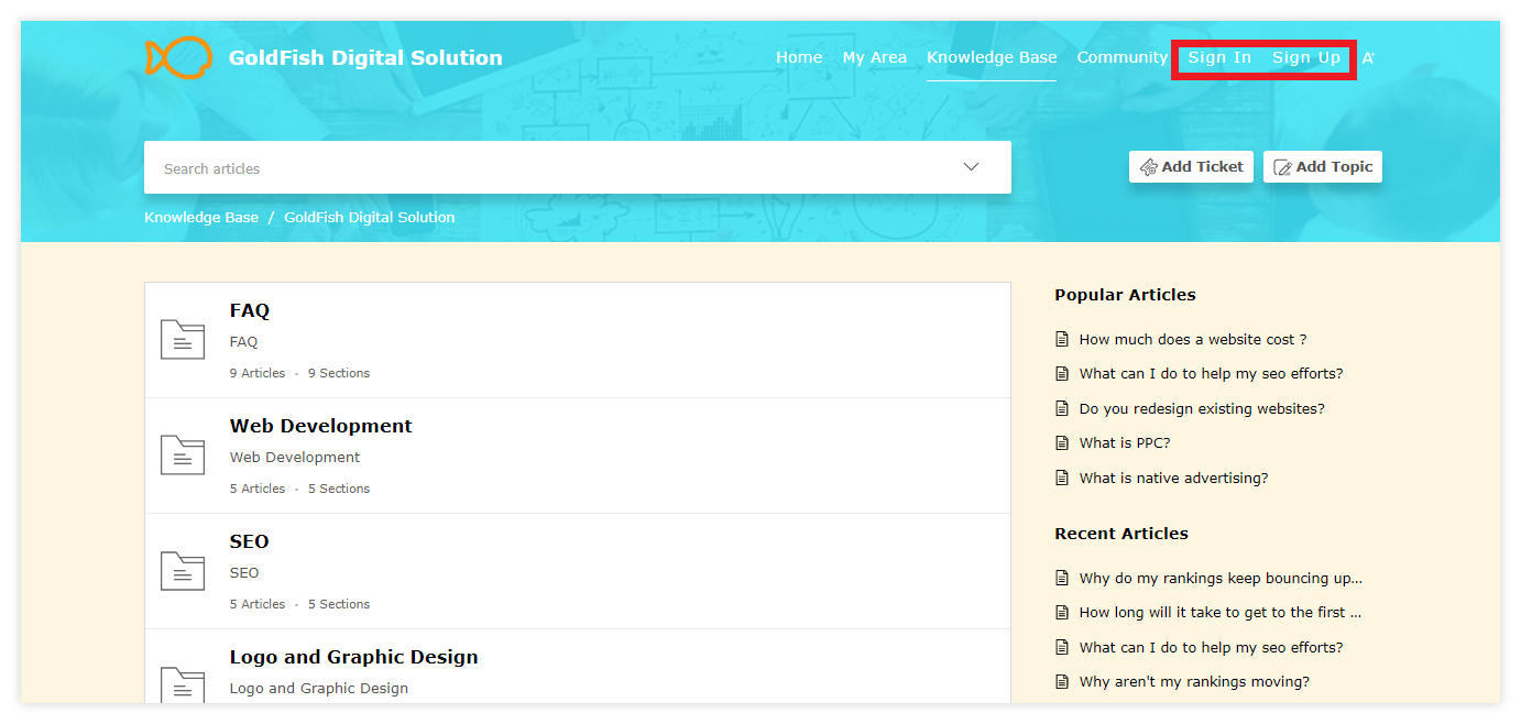 Sign-in and Sign-out functionalities