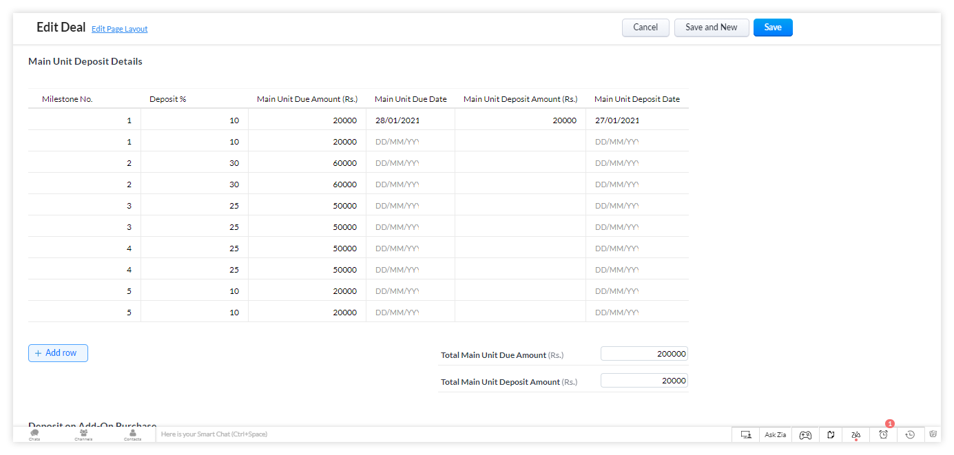 Updating Payment Milestones