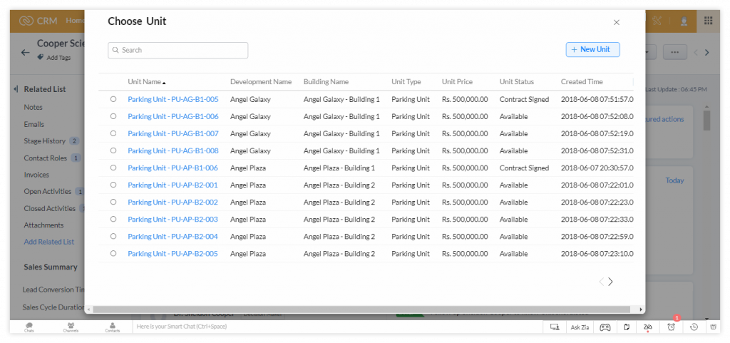 Real Estate Developer CRM Deal stage 3