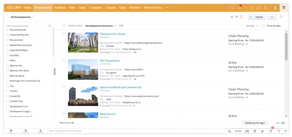 Real Estate Developer CRM_Development