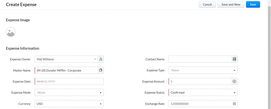 Law Firm CRM_Expense Management