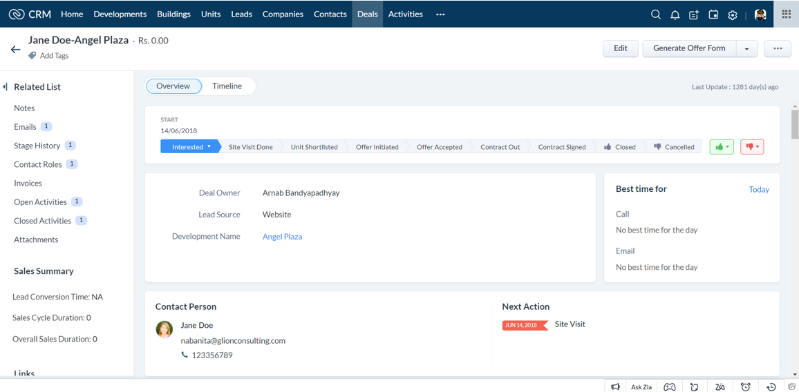 Real Estate Developer CRM 