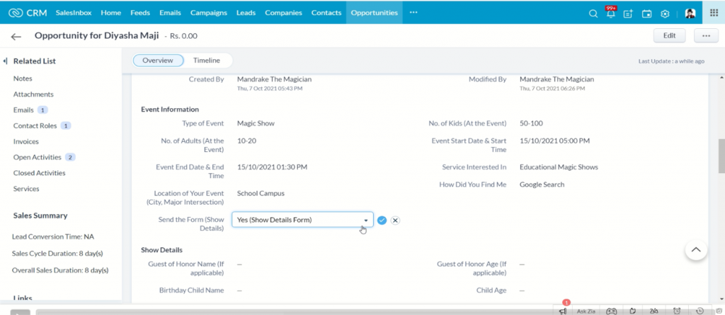 Entertainer CRM 