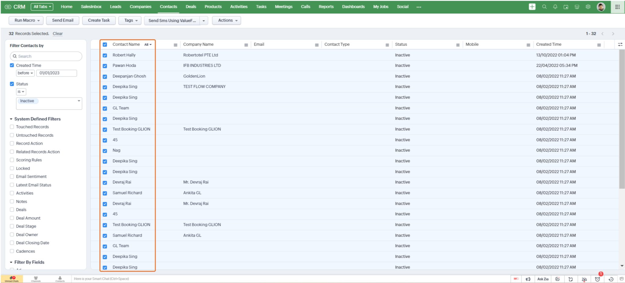 How to Mass Delete in Zoho CRM