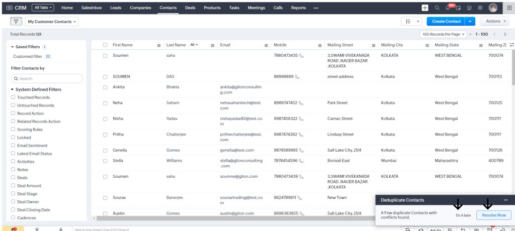 Resolve Deduplication conflicts in Zoho CRM