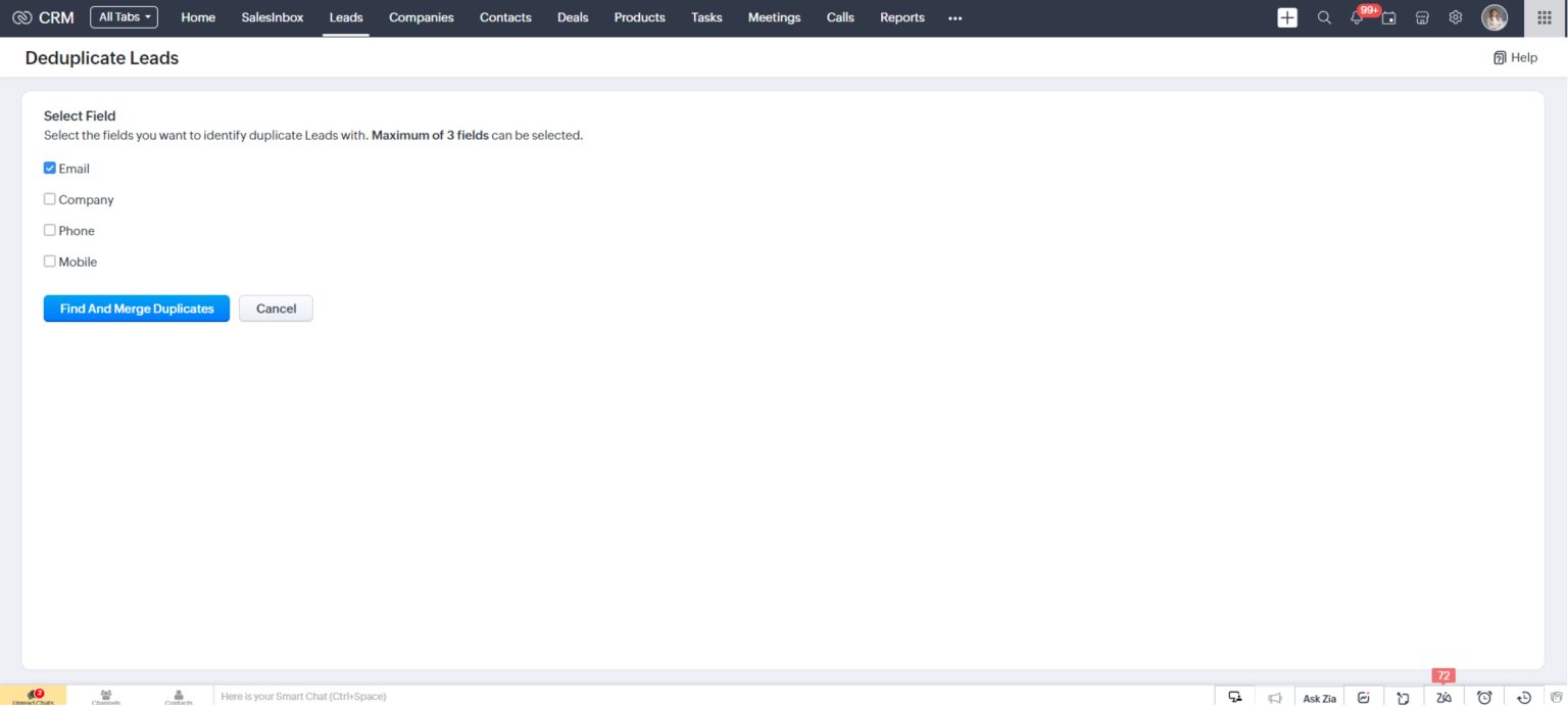 How to Deduplicate Leads, Accounts, and Contacts in Zoho CRM