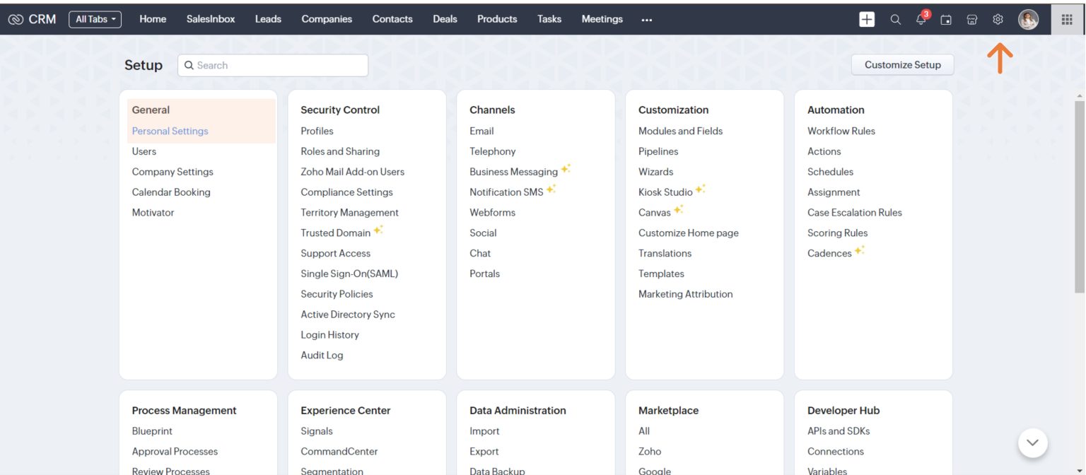 How to Change Theme Colors in Zoho CRM