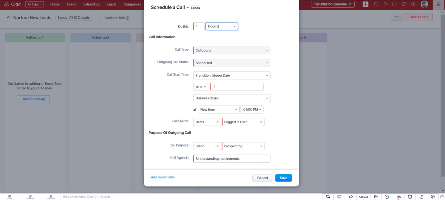 How to Setup Cadences in Zoho CRM