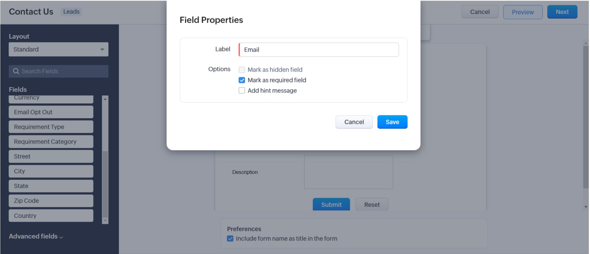 How to Create Webforms in Zoho CRM