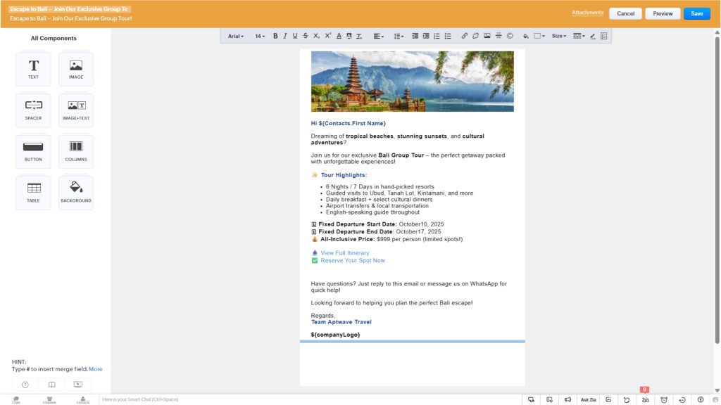 Create Custom Templates with Zoho CRM