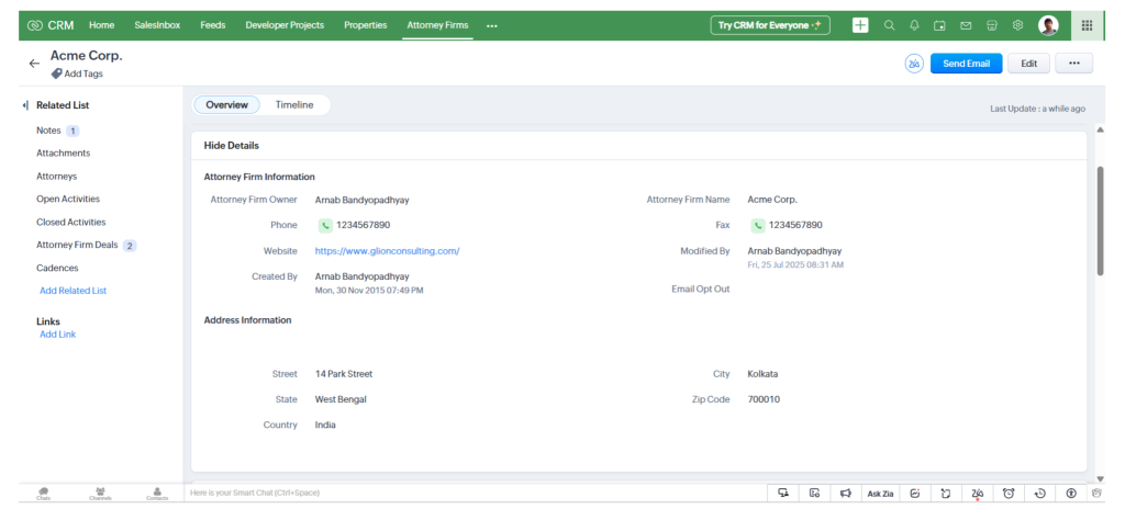Custom Module in Zoho CRM