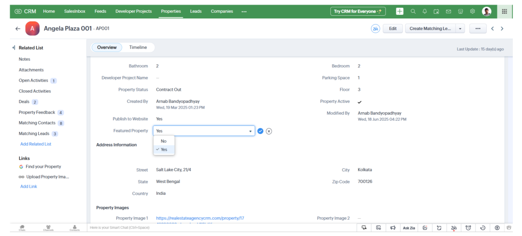 Custom Zoho CRM for Real Estate