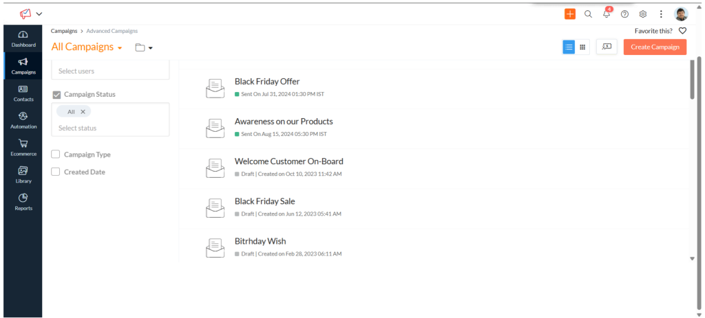How to do email campaigns in Zoho