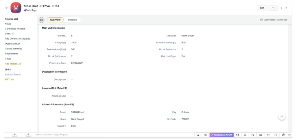 Unit Management in a CRM for Real estate Developers