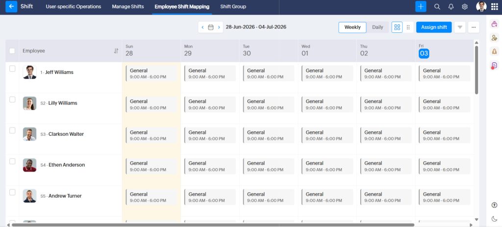 Features in Zoho People