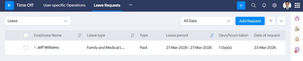 Leave Management in Zoho People